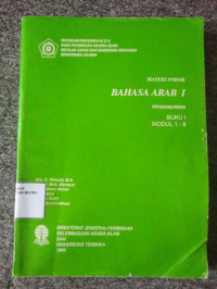 MATERI POKOK BAHASA ARAB 1 PPGI2362/6SKS BUKU I MODUL 1-9