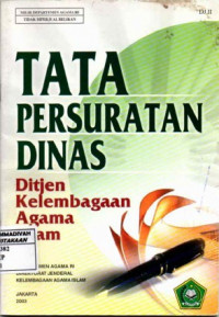 TATA PERSURATAN DINAS Ditjen Kelembagaan Agama